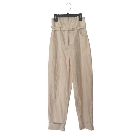 NWT Derek Lam 10 Crosby Linen Blend Bex Utility Pants Size 2 - Picture 5 of 9